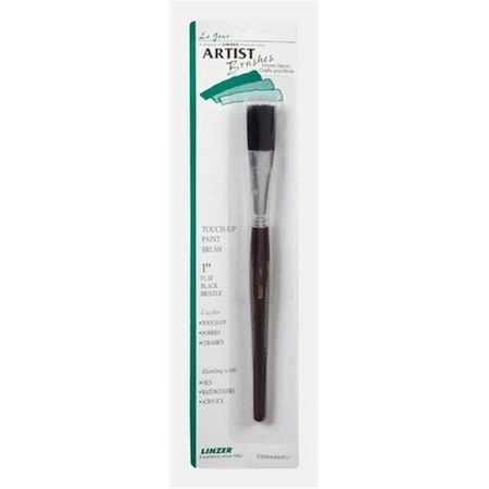 Linzer Linzer C9304-9 1 in. Flat Black Bristle Touch Up Brush - pack of 12 12508